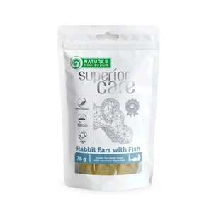 Ласощі для собак Nature's Protection Superior Care Rabbit Ears With Fish 75 г (SNK46123) зображення 1
