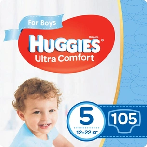 Підгузки Huggies Ultra Comfort 5 Box для хлопчиків (12-22 кг) 105 шт (5029053546902) зображення 1