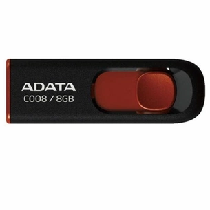 USB флеш накопичувач ADATA 8Gb C008 black+red (AC008-8G-RKD) зображення 1