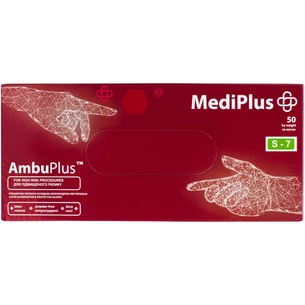 Медичні рукавички MediPlus AmbuPlus Латексні оглядові нестерильні неприпудрені Сині Розмір S 50 шт. (9551004355838) зображення 1