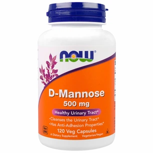 Вітамін Now Foods D-Манноза 500мг, 120 гелевих капсул (NOW-02811) зображення 1