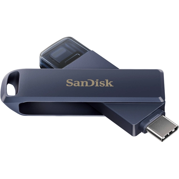 USB флеш накопичувач SanDisk 128GB Phone Drive for iPhone Metallic Sky Lightning/Type-C U (SDIXD0N-128G-GN6NE) - picture 4