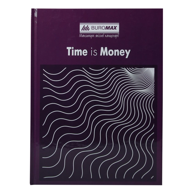 Канцелярська книга Buromax А4 TIME IS MONEY, 96 аркушів, клітинка, фіолетова (BM.2400-107) - зображення 1