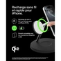 Зарядний пристрій Belkin 3in1 Magnetic Pad Qi2 15W Black (WIZ032KQBK) - зменшене зображення 3