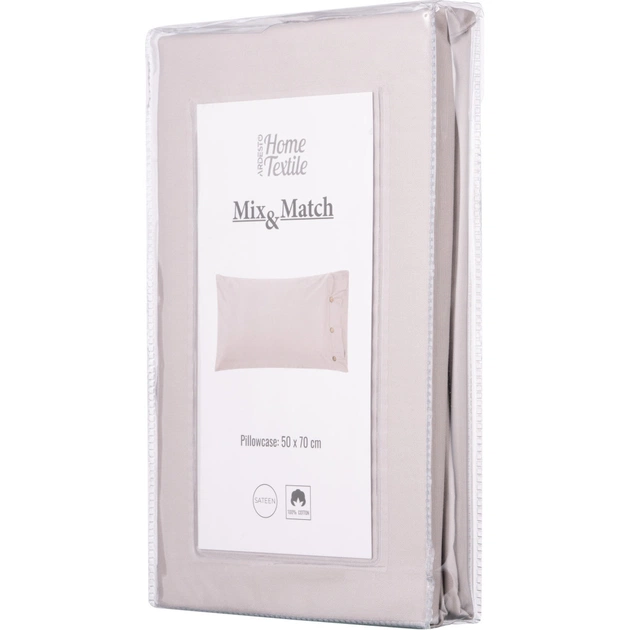 Наволочка Ardesto Mix&Match 50х70см сатин, айворі (ART5070PCC) - picture 4