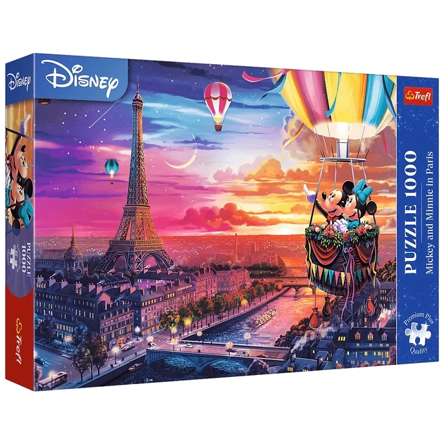 Пазл Trefl Premium Plus Disney Міккі та Мінні в Парижі 1000 елементів (5900511109177) - зображення 1