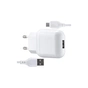 Зарядний пристрій XO L37 2.1A/1USB + cable Micro-USB White (XO-L37-MCR) - зменшене зображення 1