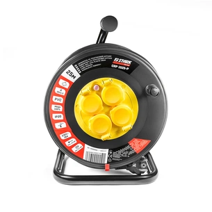 Удлинитель на катушке Stark CRP 1525-P (242000001) 4 розетки, 25 м, черный изображение 1