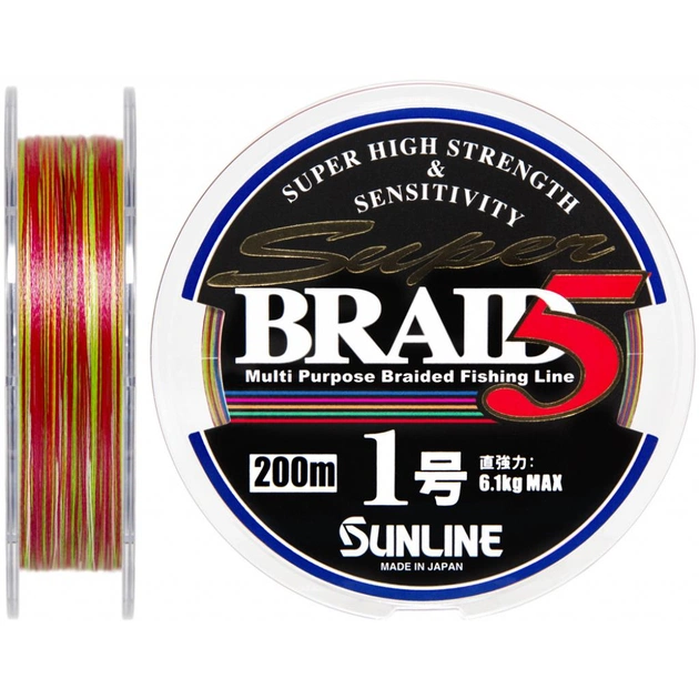 Шнур Sunline Super Braid 5 200m #1.0/0.165мм 6.1кг (1658.05.84) - изображение 1
