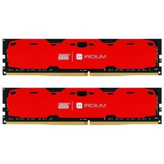 Модуль пам'яті для комп'ютера DDR4 16GB (2x8GB) 2400 MHz Iridium Red Goodram (IR-R2400D464L15S/16GDC) - зображення 1