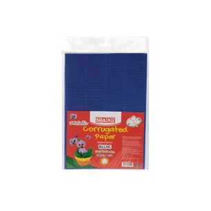 Кольоровий картон Maxi A4 Гофрокартон металізований 21х29,7 см синій (MX61909) зображення 1