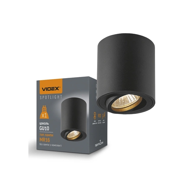 Світильник точковий Videx під лампу GU10 накладний Чорний (VL-SPF12A-B) - picture 3