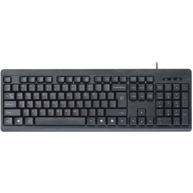 Клавіатура Maxxter KB-112-U USB Black (KB-112-U) - изображение 1