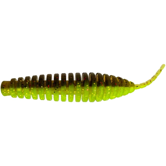Силікон рибальський FishUP Tanta 3" 203 - Green Pumpkin/Flo Chartreuse (6шт/уп) (1864.00.44) - изображение 1
