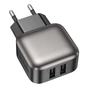 Зарядний пристрій BOROFONE 2xUSB BAS51A black (6941991116100) - зменшене зображення 2