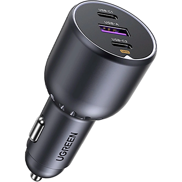 Зарядний пристрій Ugreen 3xUSB 130W (2xUSB-C+USB-A) QC3.0 (EC705) (35025) - зображення 1