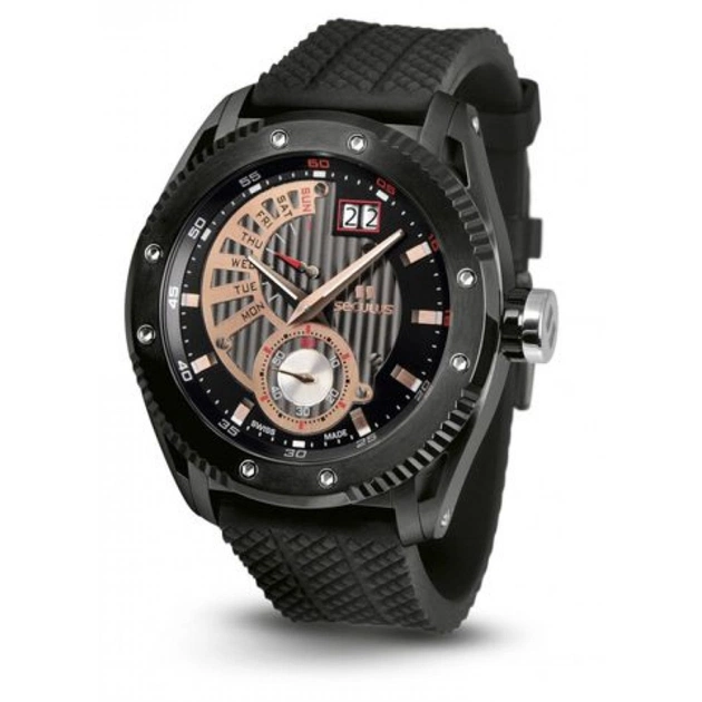 Наручные часы Seculus 9535.2.7004P black, ipb, black silicon - изображение 1