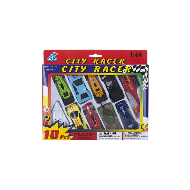 Спецтехніка GW Citi Racer 1:64 10 шт (92753-10PS) - изображение 1