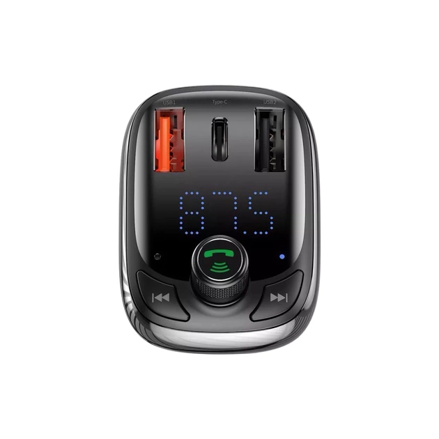 FM модулятор Baseus FM Launcher S-13 2 USB + Type-C (CCMT000101) - picture 3