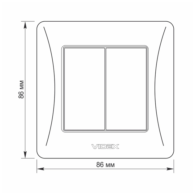 Вимикач Videx BINERA 2кл кремовий (VF-BNSW2-CR) - зображення 5