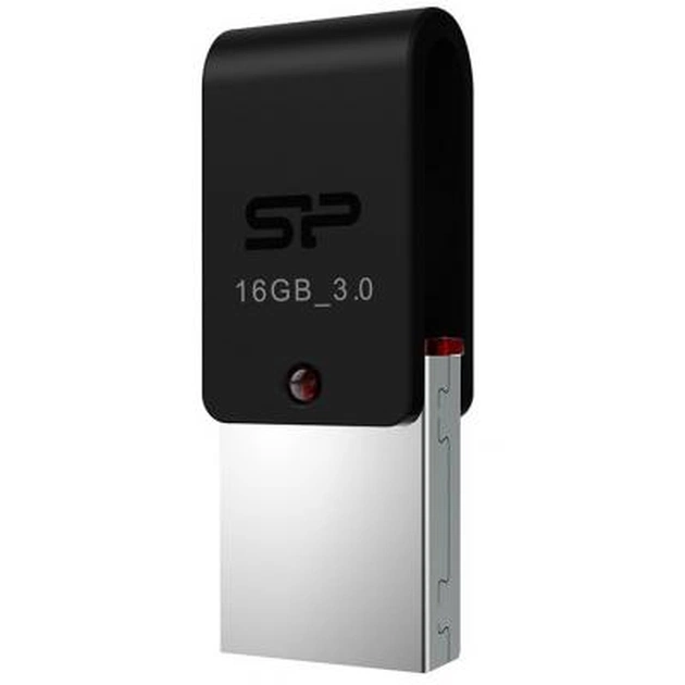 USB флеш накопичувач Silicon Power 16GB Mobile X31 OTG USB 3.0 (SP016GBUF3X31V1K) - изображение 1