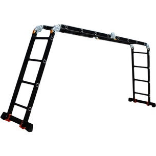 Драбина GTM трансформер 4*4сх. 1,17-4,6м анодований алюміній (KMP404A) зображення 1