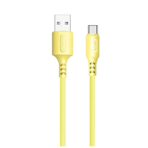 Дата кабель USB 2.0 AM to USB-C 1.0m soft silicone yellow ColorWay (CW-CBUC043-Y) зображення 1