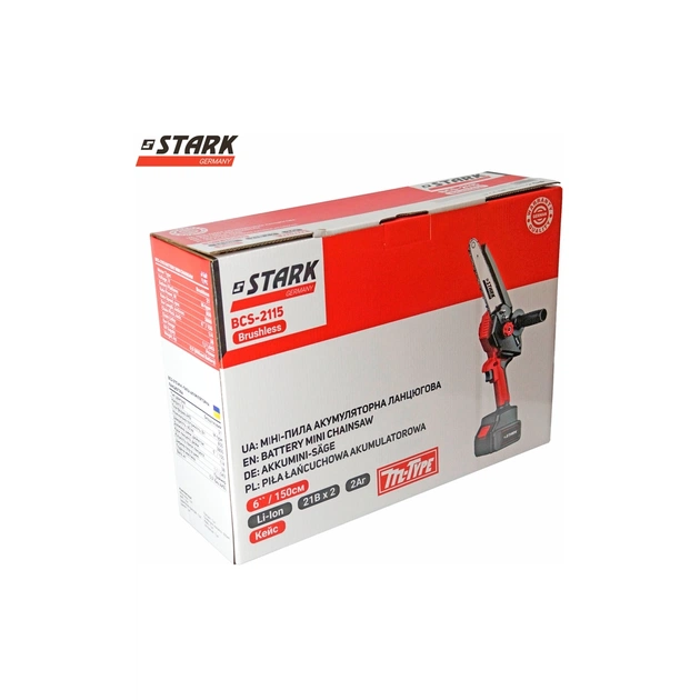 Ланцюгова пила Stark BCS-2115, 21V, 2х2Ah, 150мм (310900001) - picture 10
