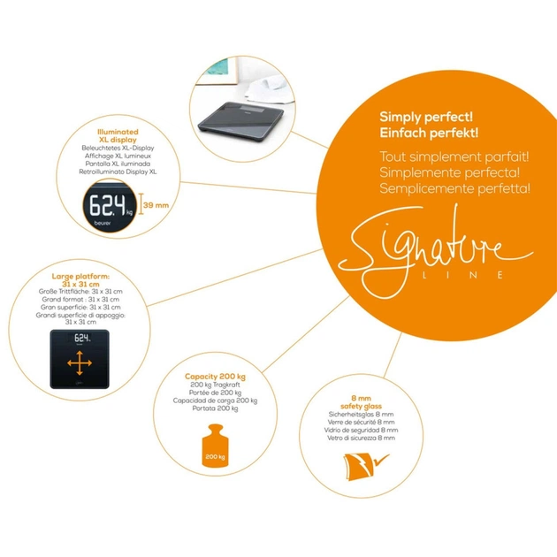 Ваги підлогові Beurer GS_400_LINE_BLACK - зображення 4