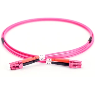 Оптичний патчкорд Digitus LC/UPC-LC/UPC, 50/125 OM4 (Multimode), duplex, 3m (DK-2533-03-4) зображення 1