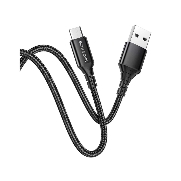 Дата кабель USB 2.0 AM to Micro 5P 1.0m 2.4A BX54 black BOROFONE (6931474745811) - изображение 1