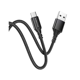 Дата кабель USB 2.0 AM to Micro 5P 1.0m 2.4A BX54 black BOROFONE (6931474745811) зображення 1