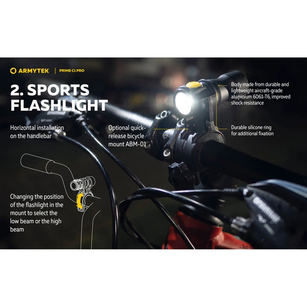 Ліхтар Armytek Prime C1 Pro Marnet USB Warm (F07901W) - зображення 8
