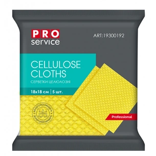 Серветки для прибирання PRO service Professional целюлозні Жовті 5 шт. (4823071623024) зображення 1