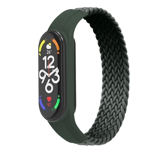 Ремінець до фітнес браслета Armorstandart Braided Solo Loop для Xiaomi Mi Band 7/6/5/4 Khaki size L (ARM58760) - зображення 1