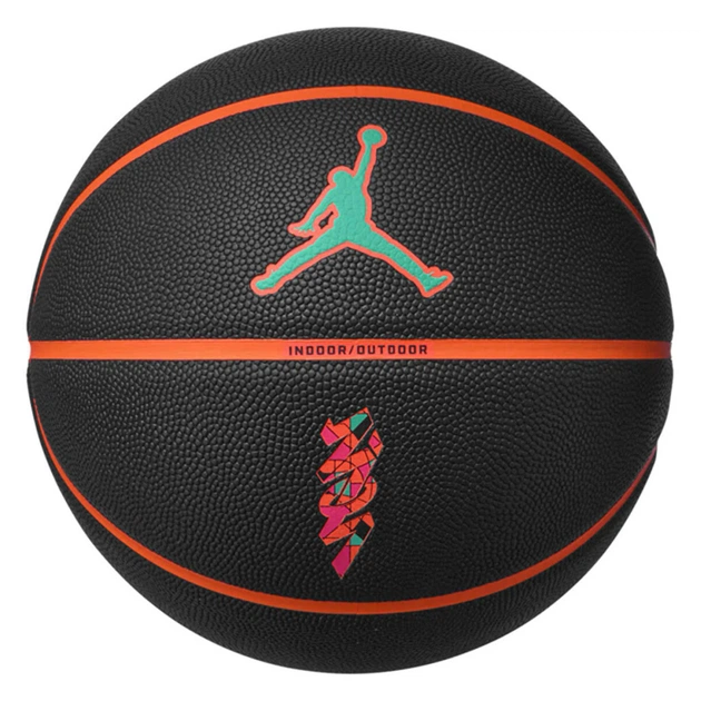 М'яч баскетбольний Nike Jordan All Court 8P Z Williamson Deflated чорний, помаранчевий Уні 7 J.100.4141.095.07 (887791427496) - изображение 1