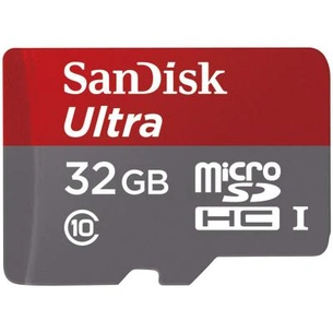 Карта пам'яті SanDisk 32GB microSDHC Class 10 UHS-I (SDSDQUAN-032G-G4A) зображення 1