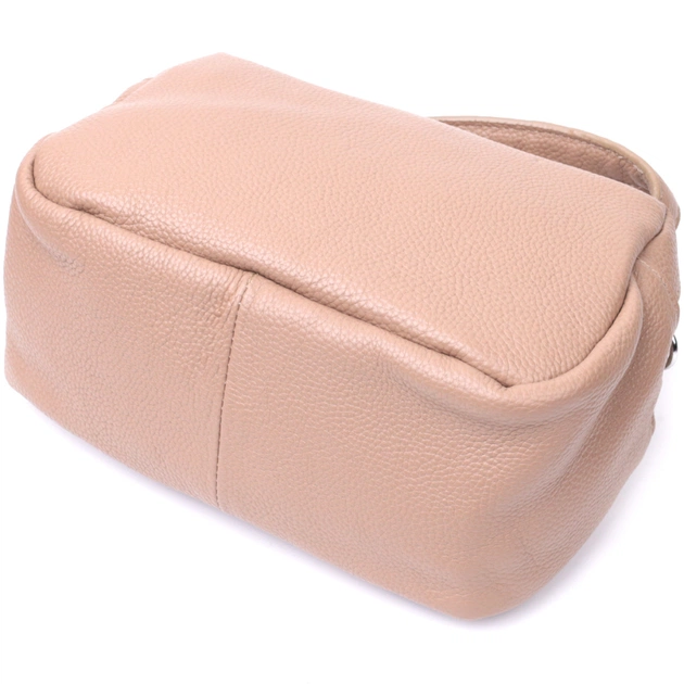 Сумка Vintage Женская на два отделения из натуральной кожи Бежевая (22345) - изображение 5