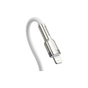 Дата кабель USB-C to Lightning 2.0m Cafule Metal PD 20W white Baseus (CATLJK-B02) - зменшене зображення 3