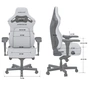 Крісло ігрове Anda Seat Kaiser 4 Fabric Size L Grey (AD12YDDC-L-20-G-CF) - зменшене зображення 8