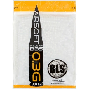 Страйкбольные шарики BLS Precision White 6 мм 0,3 г 1 кг (1928.00.07) изображение 1