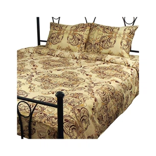 Постільна білизна Руно Сатин полуторна (1.137К_40-0485 Beige Brown) зображення 1