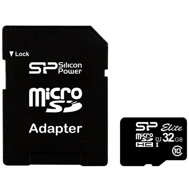 Карта пам'яті Silicon Power 32Gb microSDHC class 10 (SP032GBSTHBU1V10-SP) - изображение 1