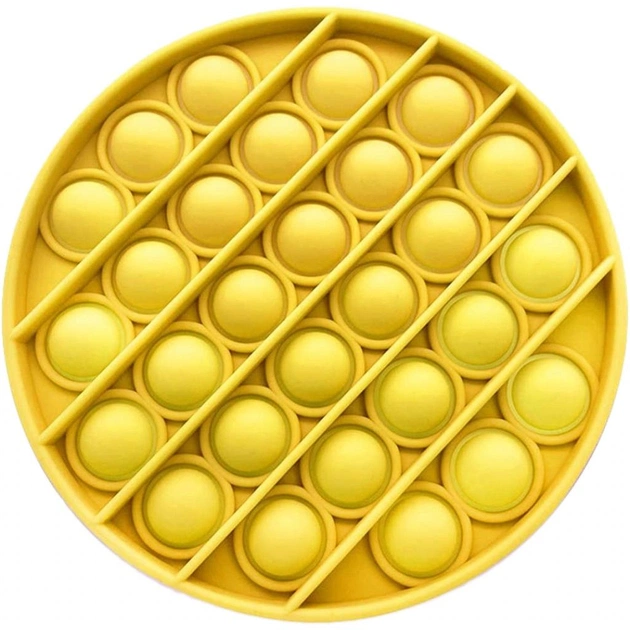 Антистрес Sibelly антистрес Pop It Mono Circle Yellow (SB-PPIT-CRCL-YL) - зображення 1
