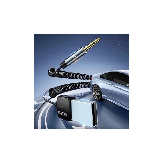 Bluetooth трансмітер Essager Lingfeng Bluetooth 5.0 Aux Adapter Car Wireless Receiver USB (EBT-LF01-P) - picture 5