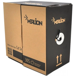 Кабель сетевой Merlion UTP 500м КНП (2*2*0.5) 2p 24 AWG [СCA] внешний (09844) изображение 1
