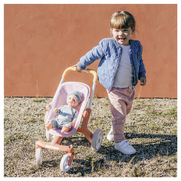 Коляска для ляльок Smoby Baby Nurse Теракотова пудра. Прогулянка, з поворотними колесами, 18 міс + (7600251224) - picture 3