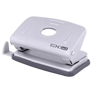 Діркопробивач Economix з лінійкою 20 аркушів Срібний (E40131) зображення 1