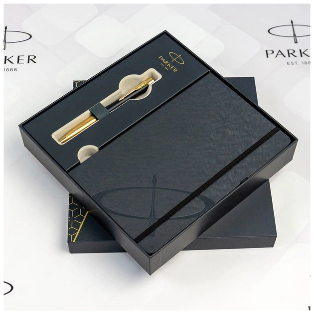 Ручка кулькова Parker URBAN 17 Muted Black GT BP + блокнот Parker + подар.упаковка GIFT24 (30 035b24) - picture 5