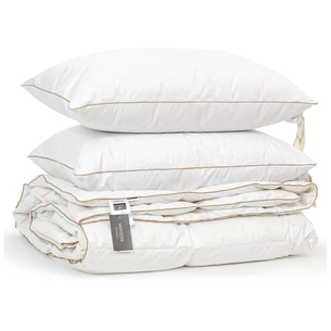 Ковдра MirSon набір пуховий Raffaello White Демі №2002 220x240 + 2 подушки (2200001769229) зображення 1